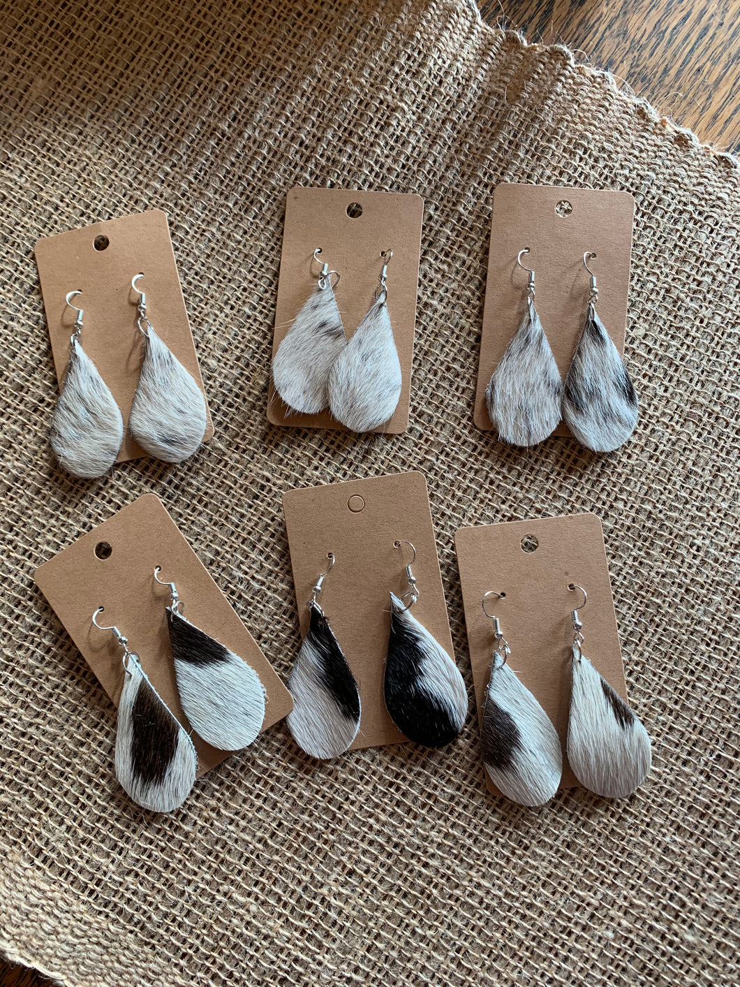 Medium Cowhide Earrings