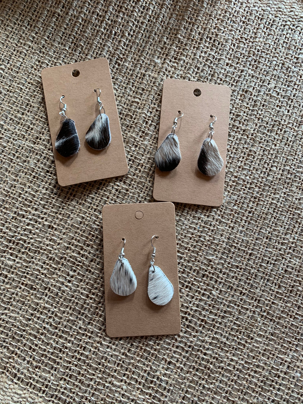 Small Cowhide Earrings