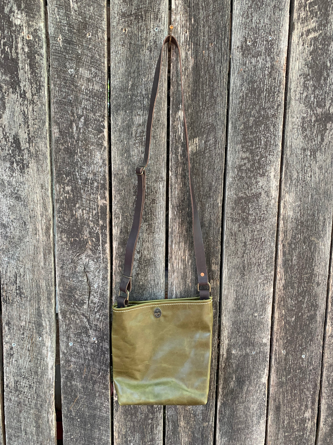 Olive Leather Kylie Purse