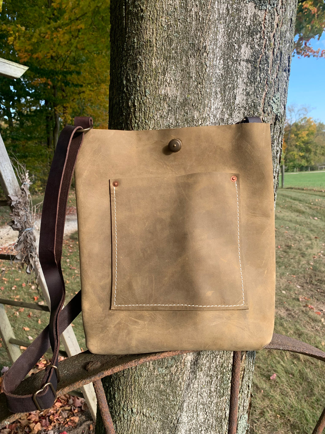 Tan Leather Bre Purse